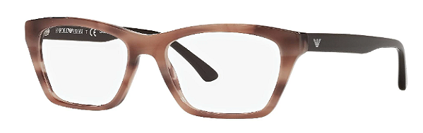 Óculos de Grau Emporio Armani Feminino Marrom Listrado EA 3186 5903