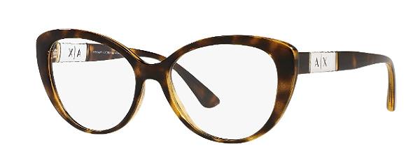 Óculos de Grau A|X Feminino CatEye em tom Shiny Havana AX 3093 8213