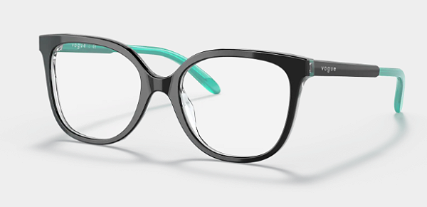 Óculos de Grau Vogue Infantil Preto/Azul Claro