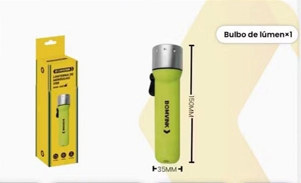Lanterna de Mergulho USB Profissional Bomvink 200 Lumens