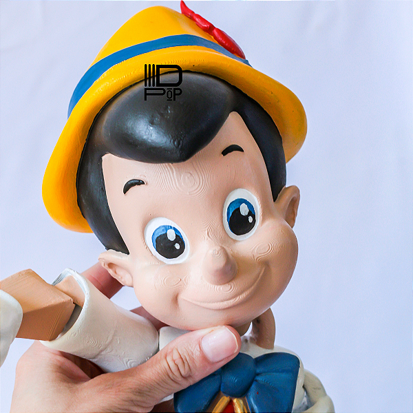 Boneco Pinóquio articulado - figura Pinocchio impressão 3D