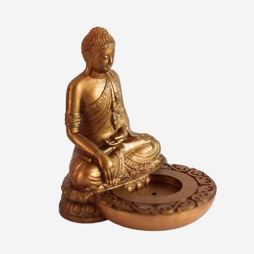 Incensário decorativo estátua Buda para incenso de vareta