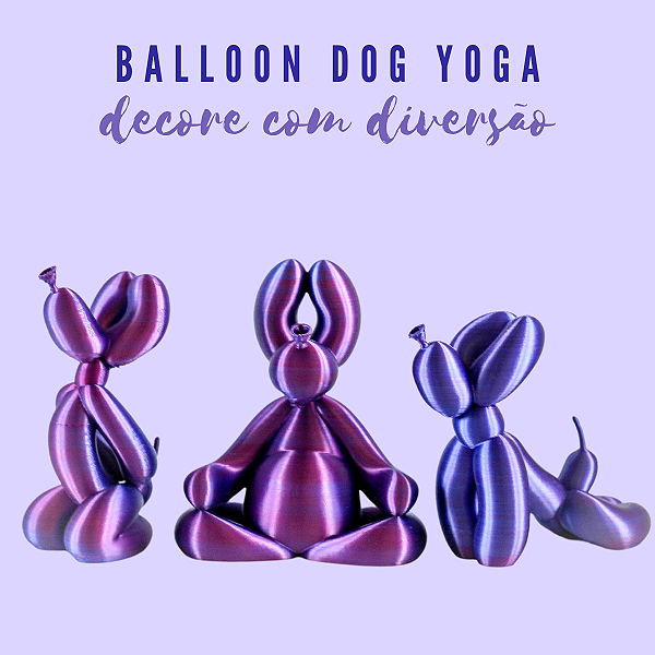 Escultura balão cachorro decoração yoga Balloon Dog decorativo