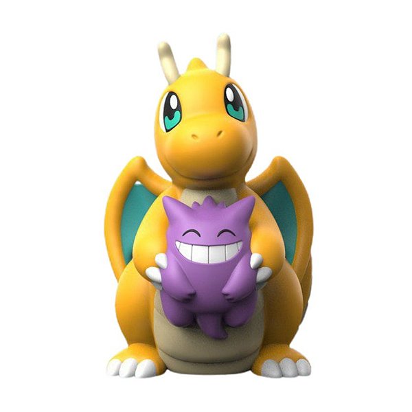 Charizard e Gengar figura coleção Pokémon decoração geek