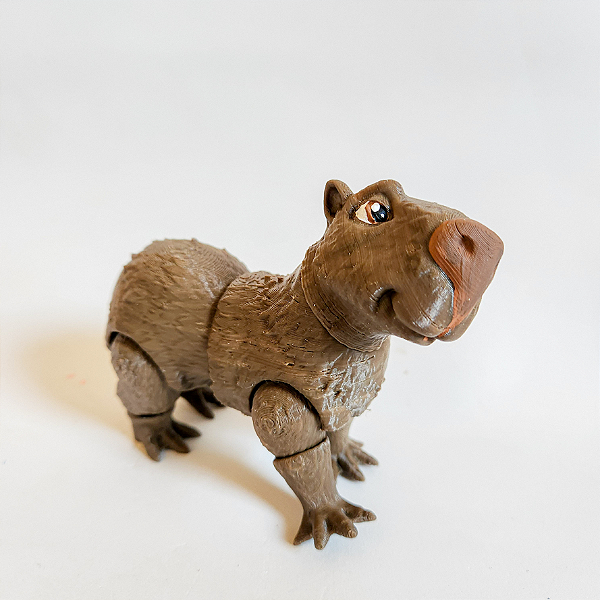 Capivara Articulada Brinquedo capybara animais zoo articulados bichinho plástico