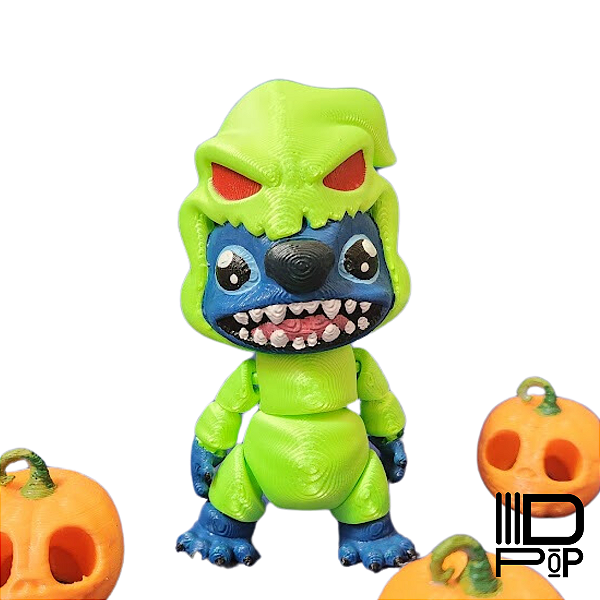 Stitch halloween articulado brinquedo plástico coleção Disney figura decoraçao Stitch terror