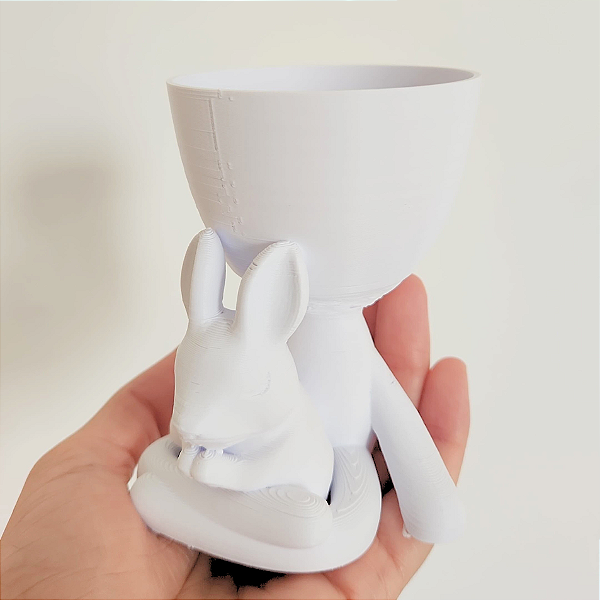 Vaso Decorativo de Páscoa Coelhinho para Suculentas Cactos Decoração Criativa
