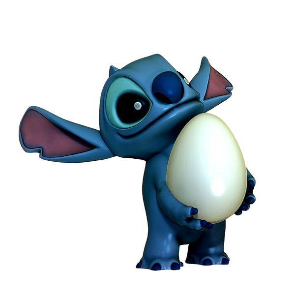 Boneco Stitch decorativo colecionável lillo e Stitch decor divertida tema páscoa