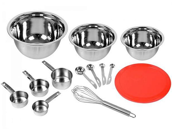 Conjunto de Utensílios Inox Brinox 13 pcs