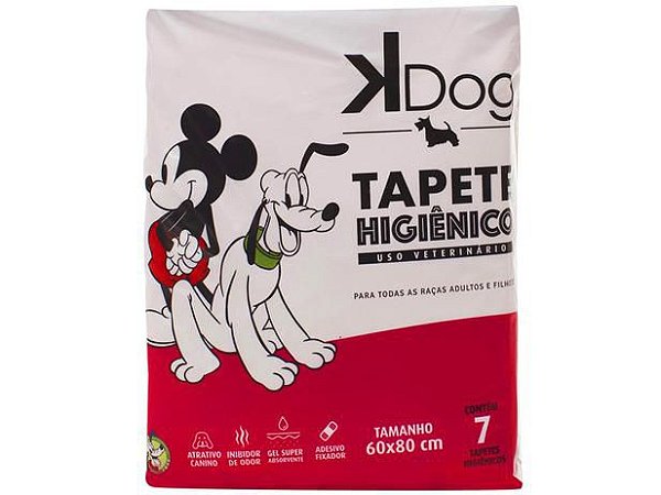 Tapete higenico KDog Disney 80x60cm - 7 Unidades