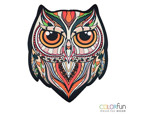 Mouse Pad Com Imã Geladeira Coruja Owl Colorfun Decorativo Reliza