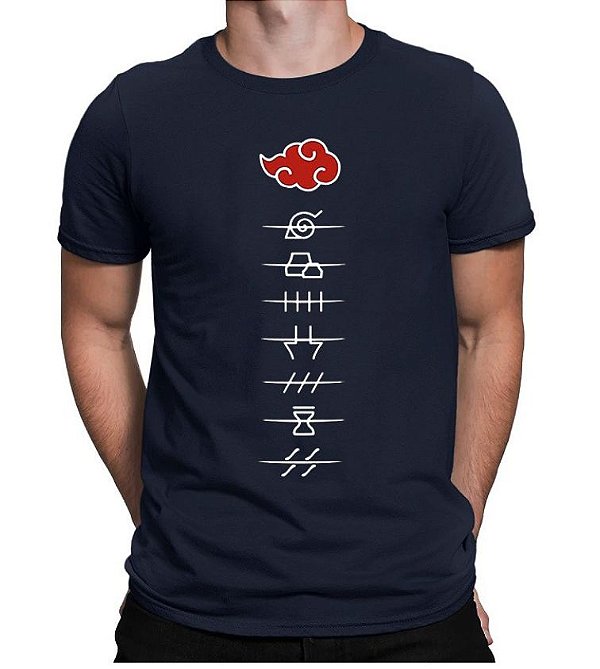 Camiseta Akatsuki Anime Naruto Unissex Algodão