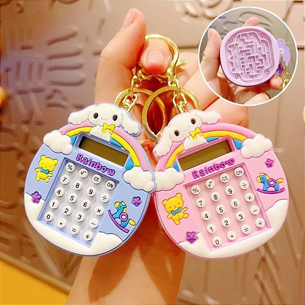 Chaveiro Mini Calculadora + Joguinho Cinnamoroll Sanrio - Choily