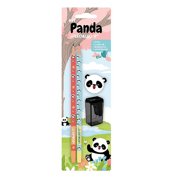 Kit Escolar Panda 4pçs - Leo&Leo