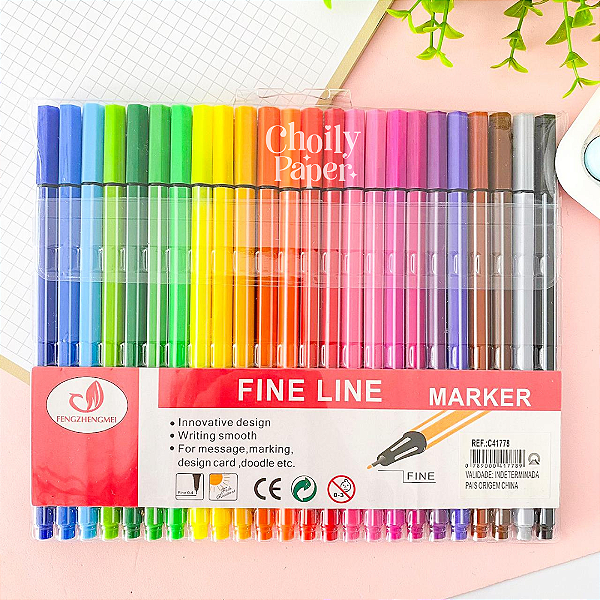 Kit Caneta Fine Line 0.5mm - Importado