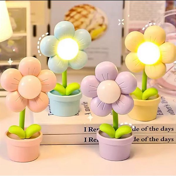 Mini Luminária de Mesa - Flor