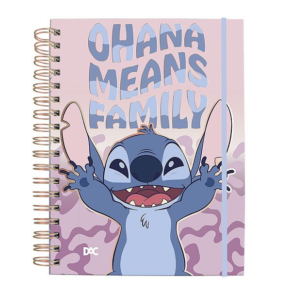 Caderno Smart Universitário Stitch Rosa - DAC