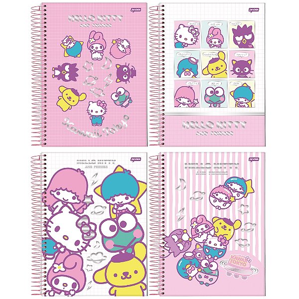 Caderno Universitário 10m Hello Kitty e Amigos - Jandaia