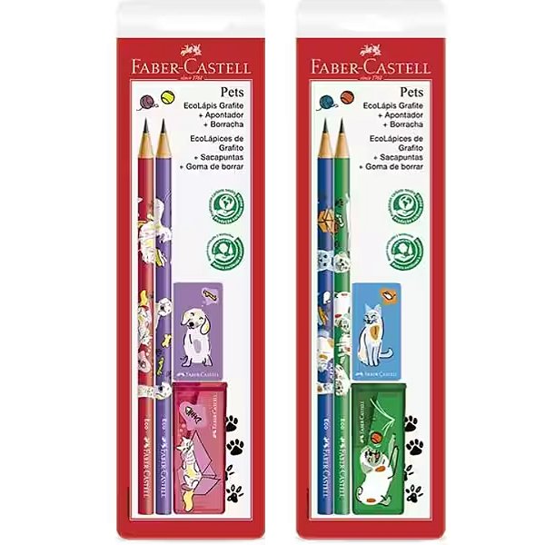 Kit Escolar Ecolápis Pets Faber-Castell