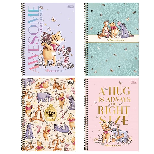 Caderno Universitário Pooh 1 Matéria 80fls - Tilibra