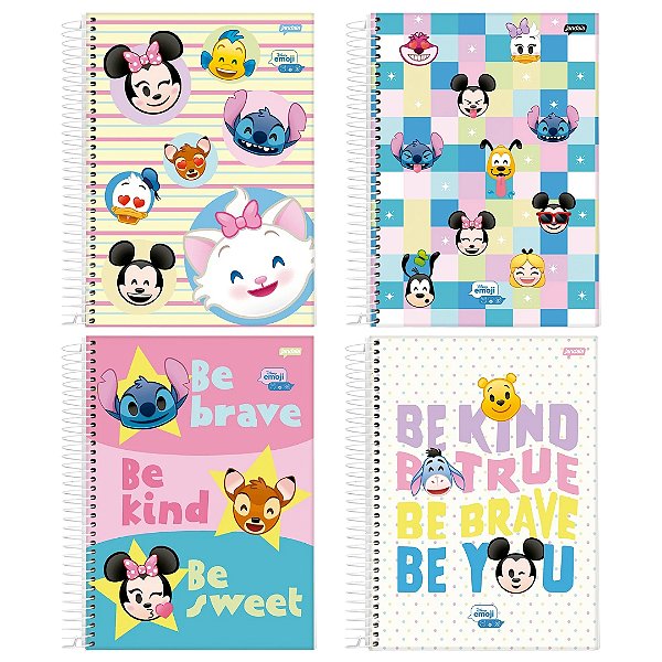 Caderno Universitário 1 Matéria Disney Emoji - Jandaia