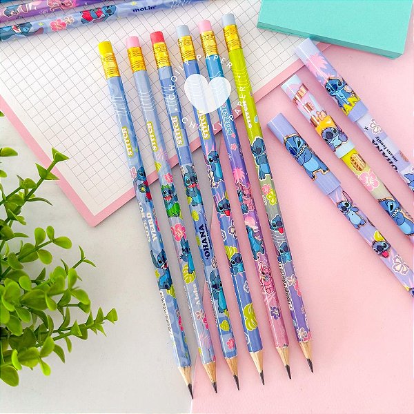 Kit c/ 6 Lápis Preto HB Stitch - Molin