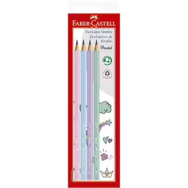 Ecolápis 2B Tons Pastel - Faber-Castell