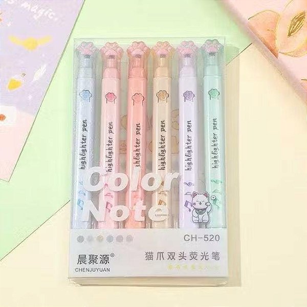 Kit Marca Texto Patinha Tons Sóbrios 2 Pontas