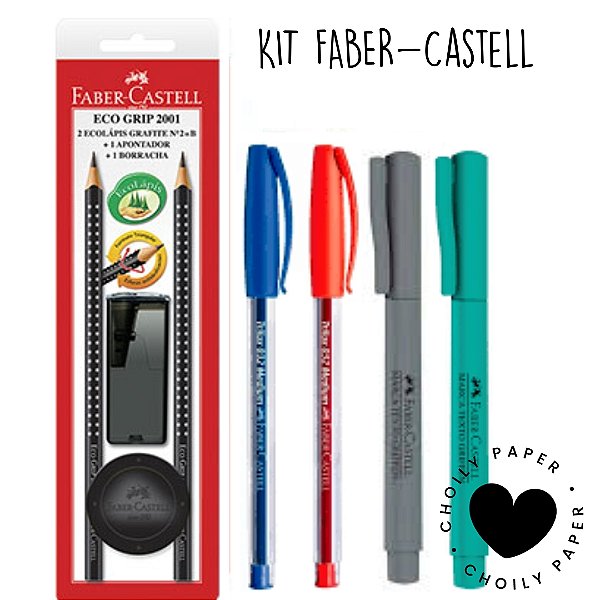 Kit Grip 2001 Preto Faber - Castell