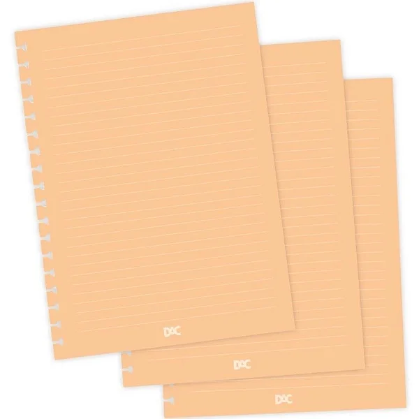 Refil de Folhas Laranja para Caderno Smart Universitário - DAC