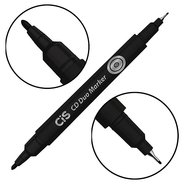 Marcador Permanente 2 Pontas Duo Marker - Cis