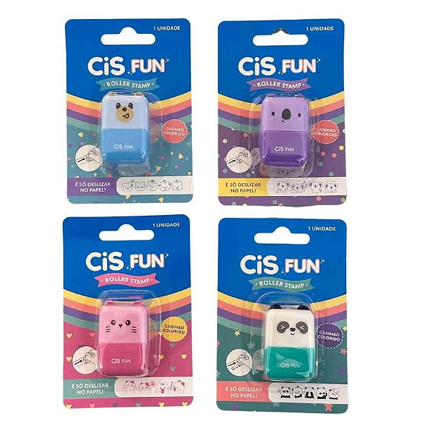 Carimbo Roller Colorido Stamp Fun - Cis