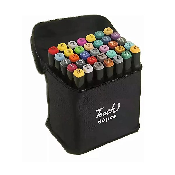 Caneta Marcadora Touch Ponta Dupla 36 Cores