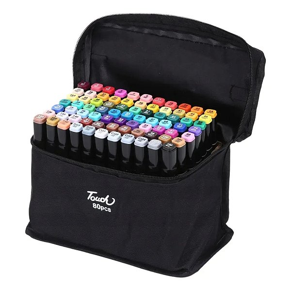 Caneta Marcadora Touch Ponta Dupla 100 Cores