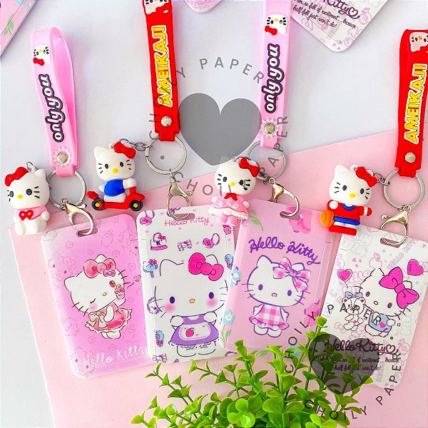 Porta Cartão Crachá Hello Kitty