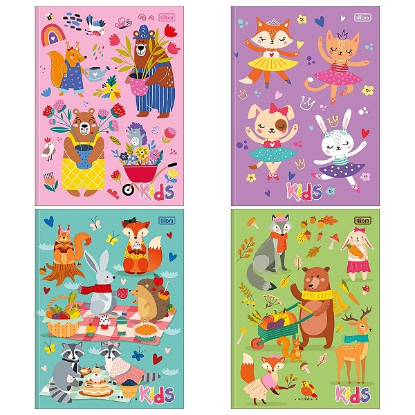 Caderno Brochura Universitário Kids 96fls Feminino - Tilibra