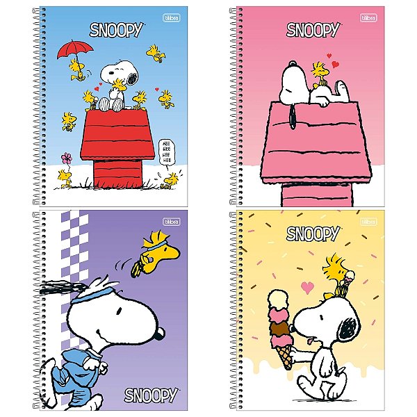 Caderno Universitário Snoopy Fit 10 Matérias - Tilibra