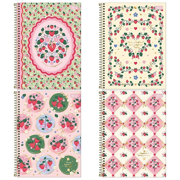 Caderno Universitário Be Berry 10 Matérias - Tilibra