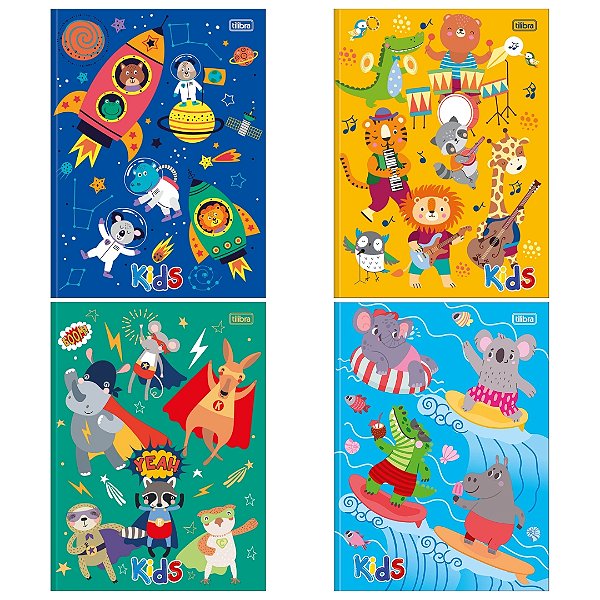 Caderno Brochura Universitário Kids 96fls Masculino - Tilibra