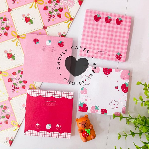 Bloco de Notas Morango 75fls - Importado