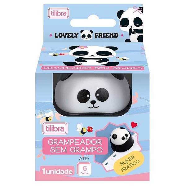 Grampeador Panda sem Grampos 6fls - Tilibra