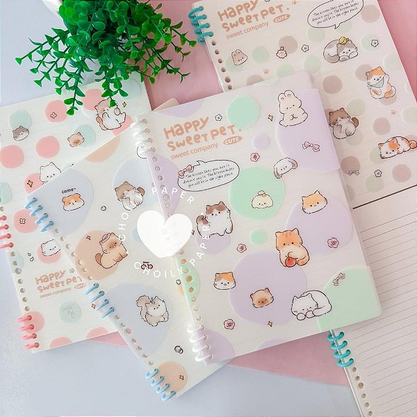 Fichário Fofo B5 ou A5 - Sweet Pet Cat