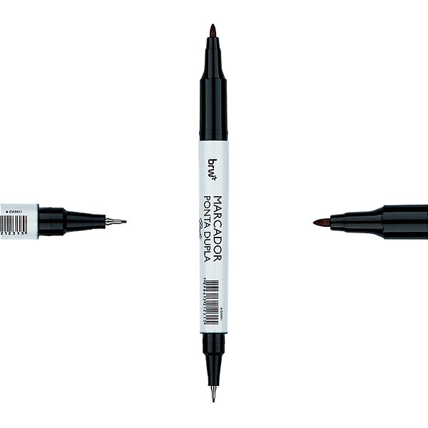Marcador Permanente Retroprogetor 2 Pontas Preto - BRW