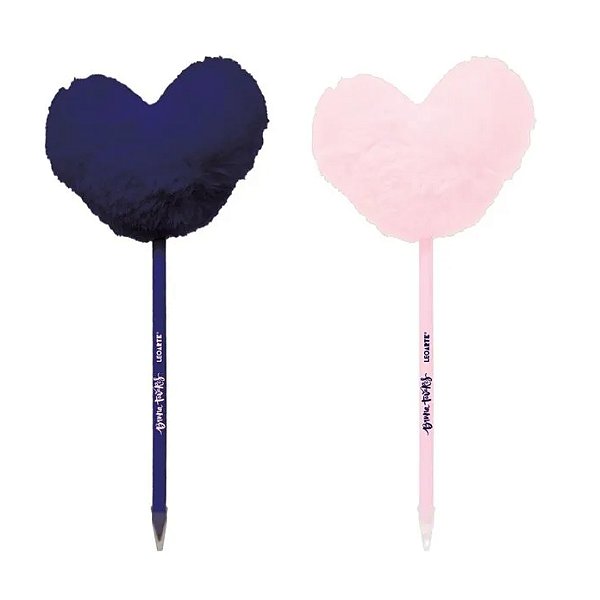 Caneta Esf. Pompom Coração Bruna Tavares 1.0 - Léo&Léo