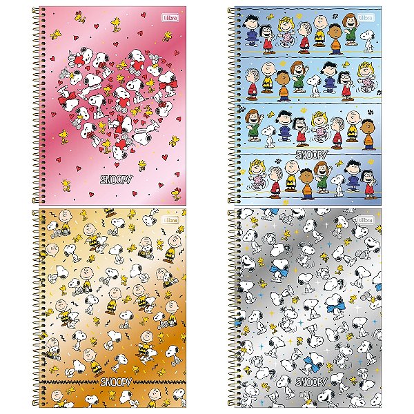 Caderno Universitário 1 ou 10 Matérias Snoopy Core - Tilibra