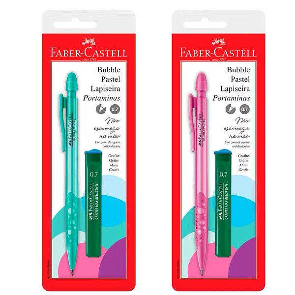 Blister Lapiseira Bubble 0.7mm + Grafite Faber-Castell