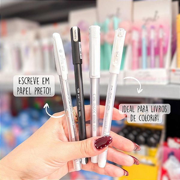 Kit Caneta em Gel Branca CIS Pentonic + Gelyx + BPX + Trigel