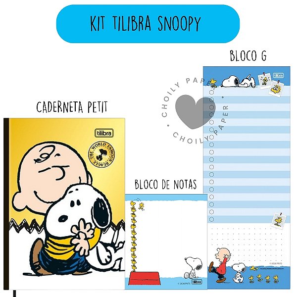 Kit Caderneta Petit Snoopy - Tilibra