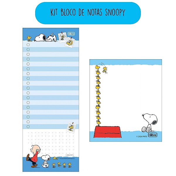 Kit Bloco de Notas Tilembrete Snoppy - Tilibra
