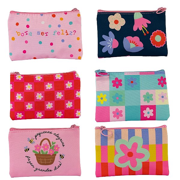 Mini Necessaire Estampada Frases - Floriê
